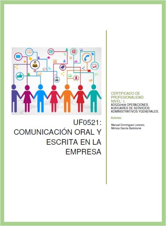 UF0521 Comunicación oral y escrita en la empresa